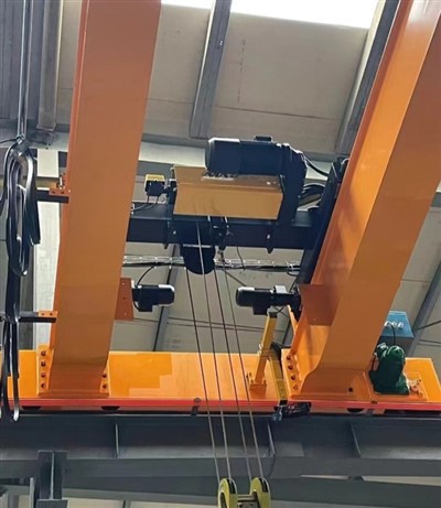 Suwnica pomostowa z podwójnym dźwigarem linowym